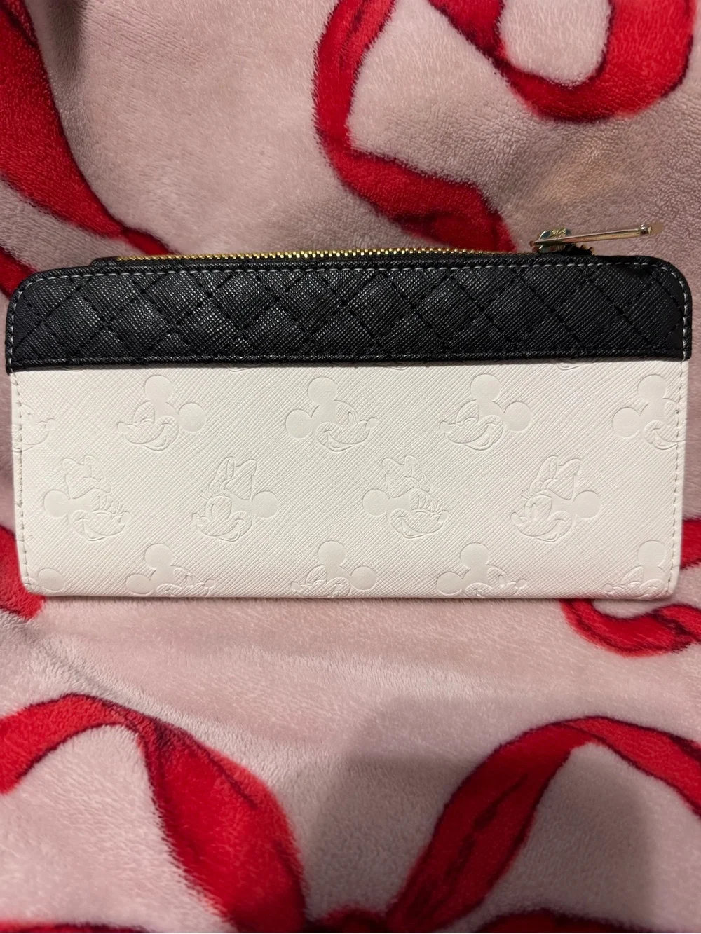 Loungefly Black and White Disney Mickey Embossed Zip Wallet